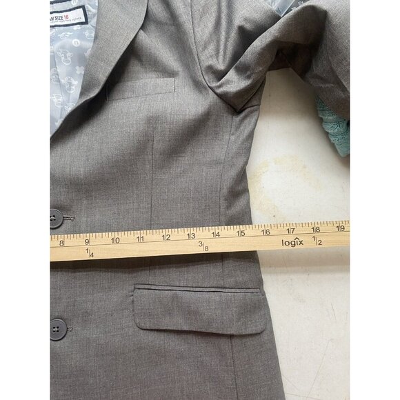 Black N Bianco Blazer Boys Size 16 Grey Suit Jacket Formal Wear - Picture 12 of 14